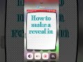 How to make a reveal in ibis paint