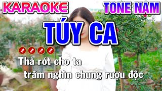 TÚY CA Karaoke Nhạc Sống Tone Nam ( BEAT CHUẨN ) - Tình Trần Organ