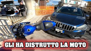 LO HA PRESO IN PIENO + Multone per la targa inclinata | CRASH NINJA ZX6R