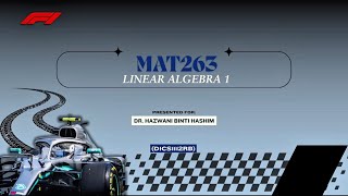 MAT263 LINEAR ALGEBRA 1: TICKET PRICE ANALYSIS FOR FORMULA 1 GRAND PRIX USING LINEAR ALGEBRA