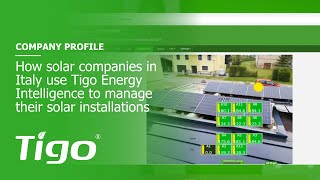 How solar companies in Italy use Tigo Energy Intelligence to manage their solar installations