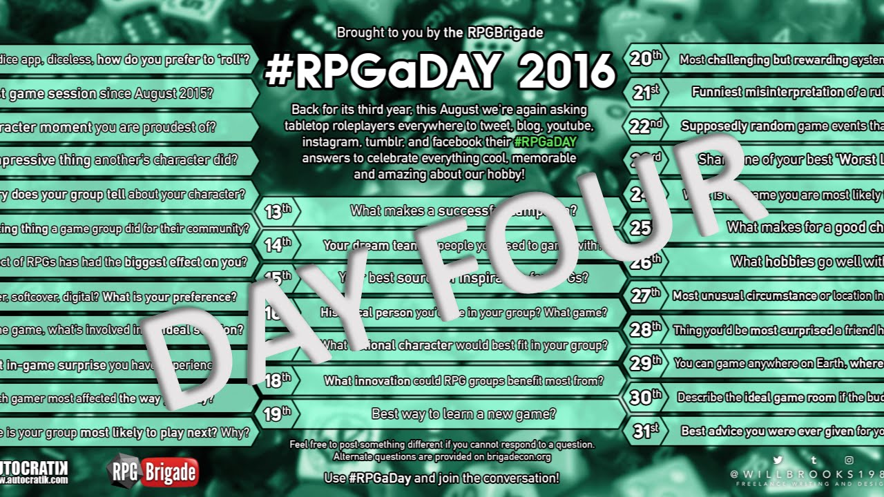 RPGaDay 2016 Day 4 - YouTube