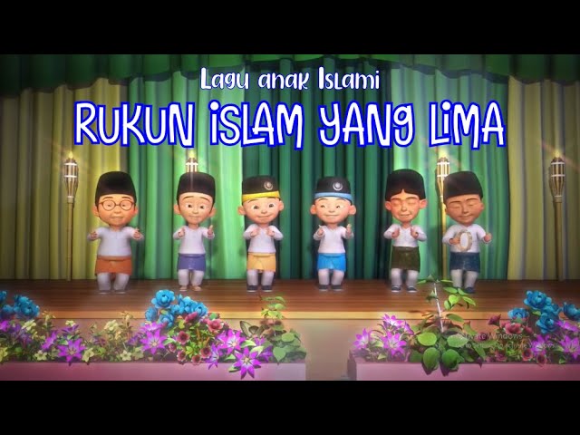 Rukun Islam yang lima versi balonku ada lima | Lagu anak Islami | upin Ipin class=