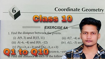 Class 10 Ex 6A Coordinate Geometry Q1 to Q10 RS Aggarwal | CBSE | New syllabus | Rajmith study