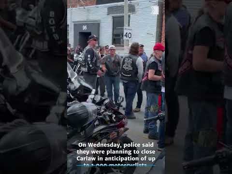 Hundreds of Hells Angels bikers descend on east end Toronto neighbourhood