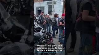 Hundreds of Hells Angels bikers descend on east end Toronto neighbourhood