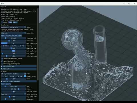 Real-Time Fluid Simulation: Pouring & Moving Containers | Lab Demo