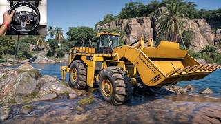 SnowRunner  Caterpillar 993K Bulldozer Navigating Through a Muddy Terrain | Logitech G29 Gameplay #1