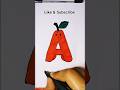 Turn Letter A into an Apple | Easy Alphabet Drawing #shorts