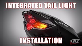How to install a Programmable Integrated Tail Light on a 2018+ Kawasaki Ninja 400 by TST Industries