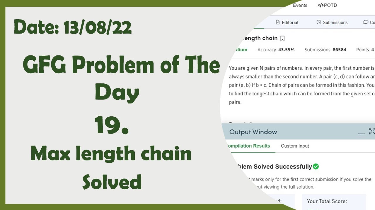 max-length-chain-gfg-daily-problem-youtube