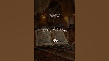سورة الضحى بصوت هادئ يبعث الطمأنينة في القلب 💖استمع وتأمل في معاني الرحمة واللطف الإلهي