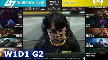 CLG vs Dignitas | Week 1 Day 1 S10 LCS Spring 2020 | CLG vs DIG W1D1