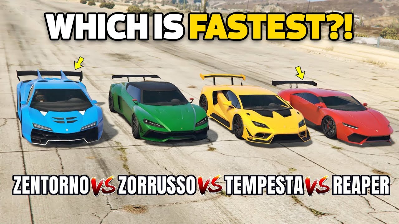 GTA 5 ONLINE REAPER VS ZORRUSSO VS ZENTORNO VS TEMPESTA (WHICH IS