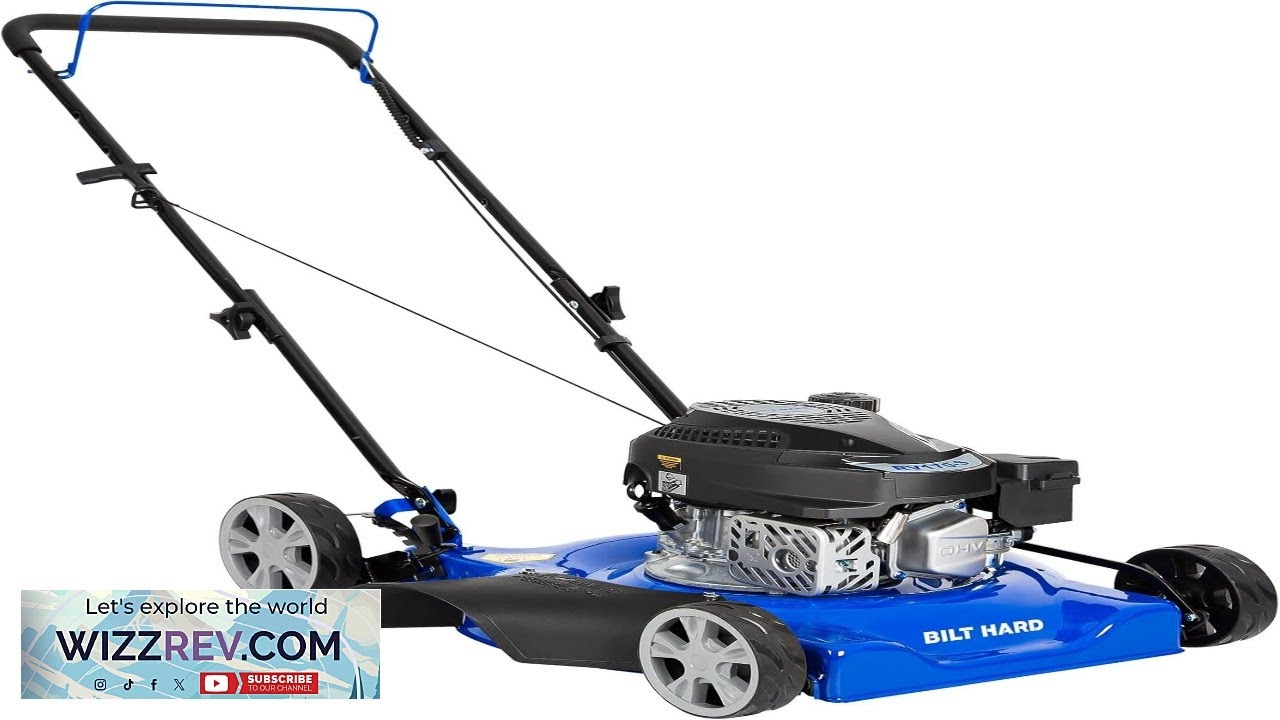 BILT HARD Gas Lawn Mower 20 inch 144cc 4 Cycle OHV Engine Lawnmower