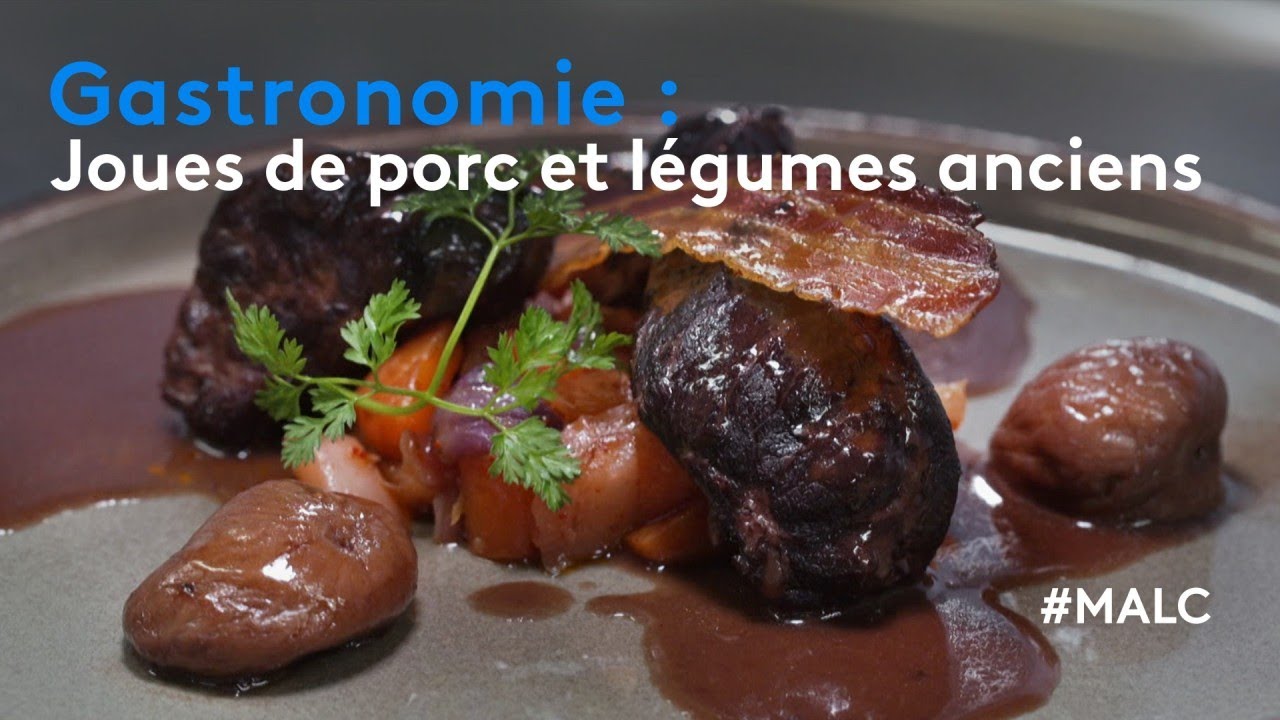 Gastronomie : joues de porc et légumes anciens