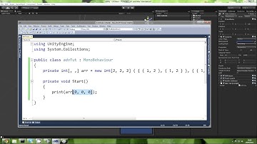 Unity 3D C# Series 2 Tutorial 4 : Multidimensional Arrays