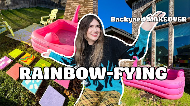 COLORFUL SPRING BACKYARD MAKEOVER!! Rainbow-fying my house with DIY Rainbow Decor