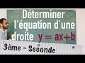 Dterminer lquation dune droite