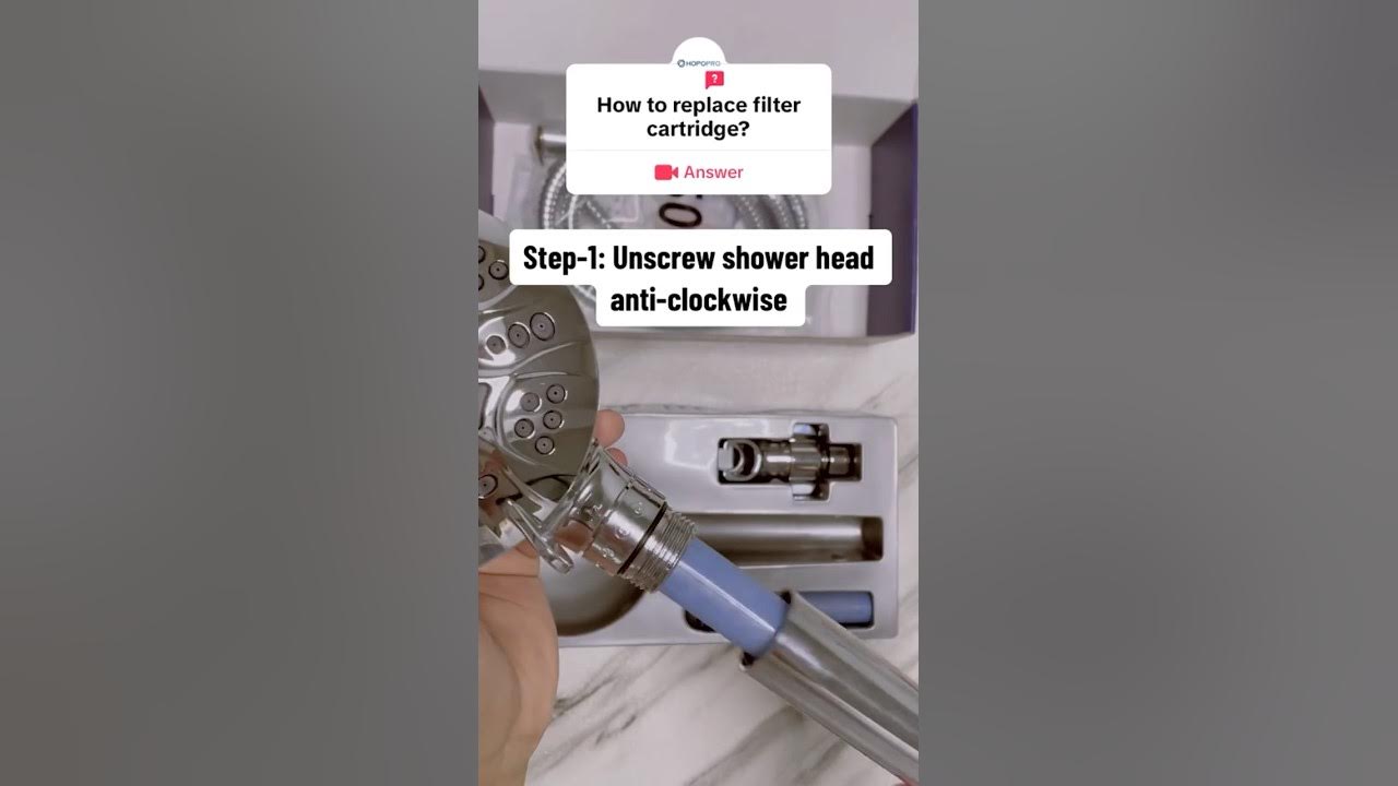 How to replace filter cartridge on "HOPOPRO filtered showerhead with