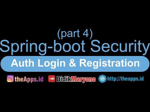 Spring Boot Security Auth Login & Registration - Part 4
