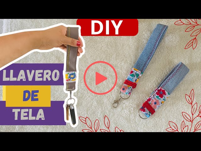 🗝 Tutorial LLAVERO personalizado de TELA DIY. (COSTURA FÁCIL) 