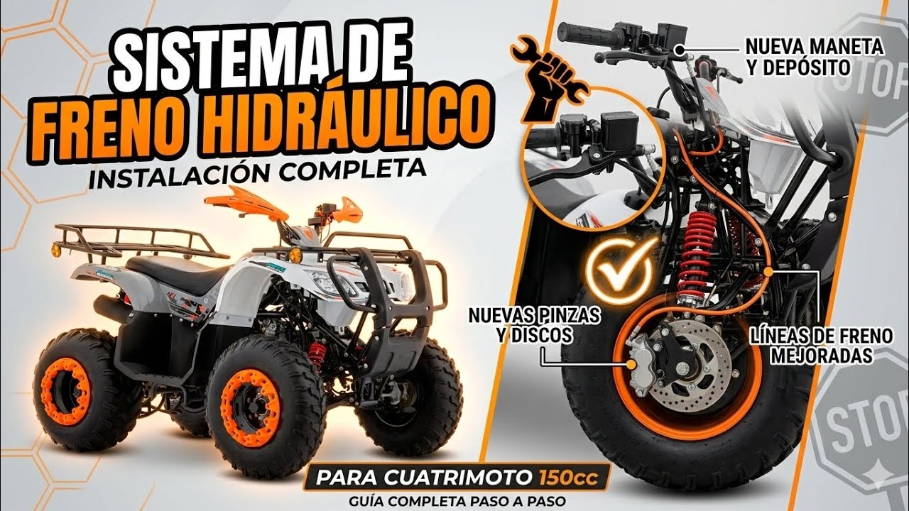 💥COMO CAMBIAR SISTEMA DE FRENO A TU CUATRIMOTO ATV 150💥