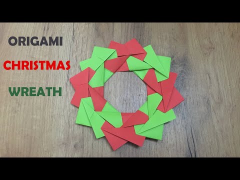 Origami Christmas Wreath. Як зробити різдвяний віночок з паперу?