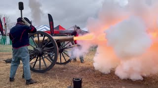 1862 Gatling Gun and 12 pounder Civil War Cannon at the Range