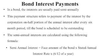 Bond Interest and Principal Payments