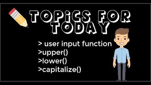 User Input function using Python 3