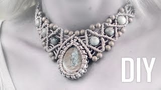 How to Wrap a Stone and Make Macramé Necklace | DIY