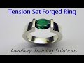 Tension set forged ring