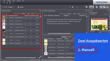 Handhabung von Druckjobs mit Prinect DFE Digital Print Terminal.
