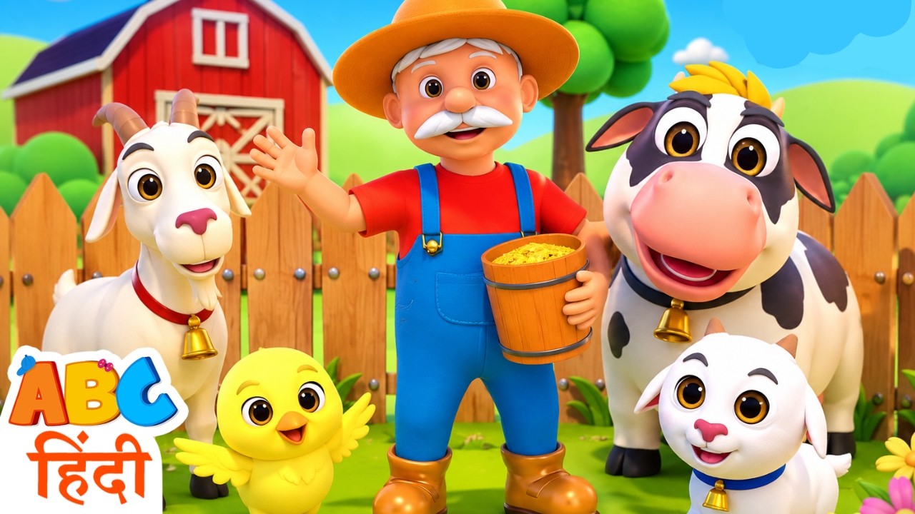Learn Sounds Of Baby Animals 🐥🐮🐶 Hindi Nursery Rhyme For Kids By Acche Bache Channel