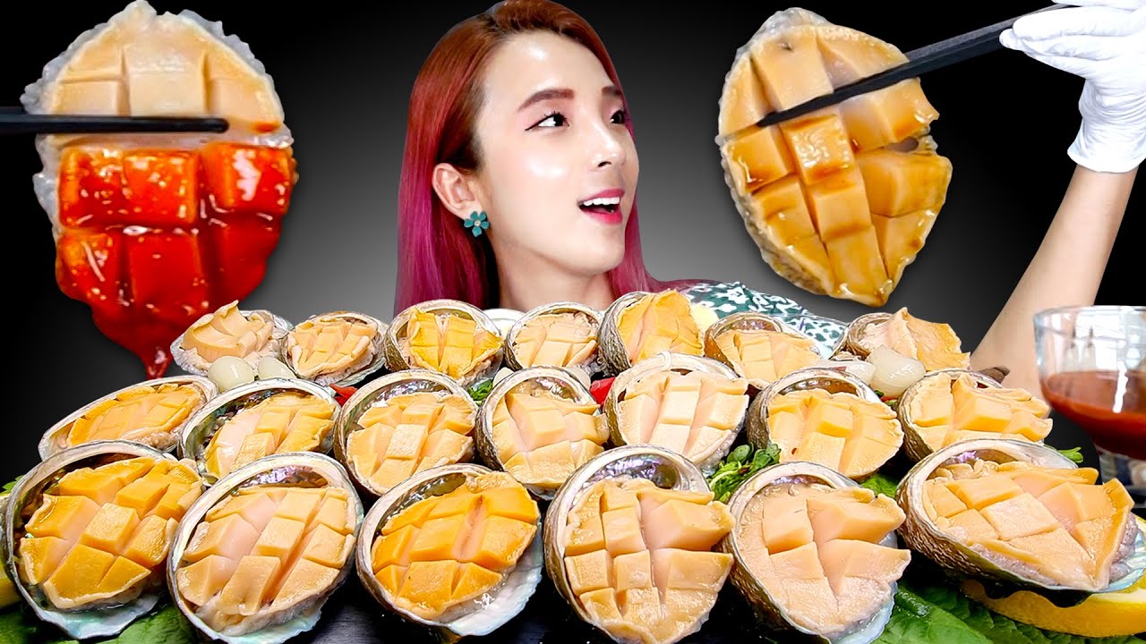 [Mukbang] 전복회 통으로먹방! 오독오독 미친 식감😍 RAW ABALONE SASHIMI *CRUNCHY* アワビ 리얼사운드 Eating sound ASMR | 쎄미
