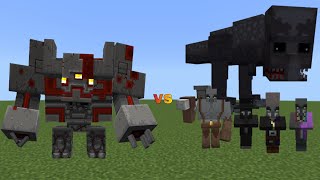 Redstone Monstrosity (Goety) vs Illage and Spillage Bosses | Minecraft Java | Mob Battle