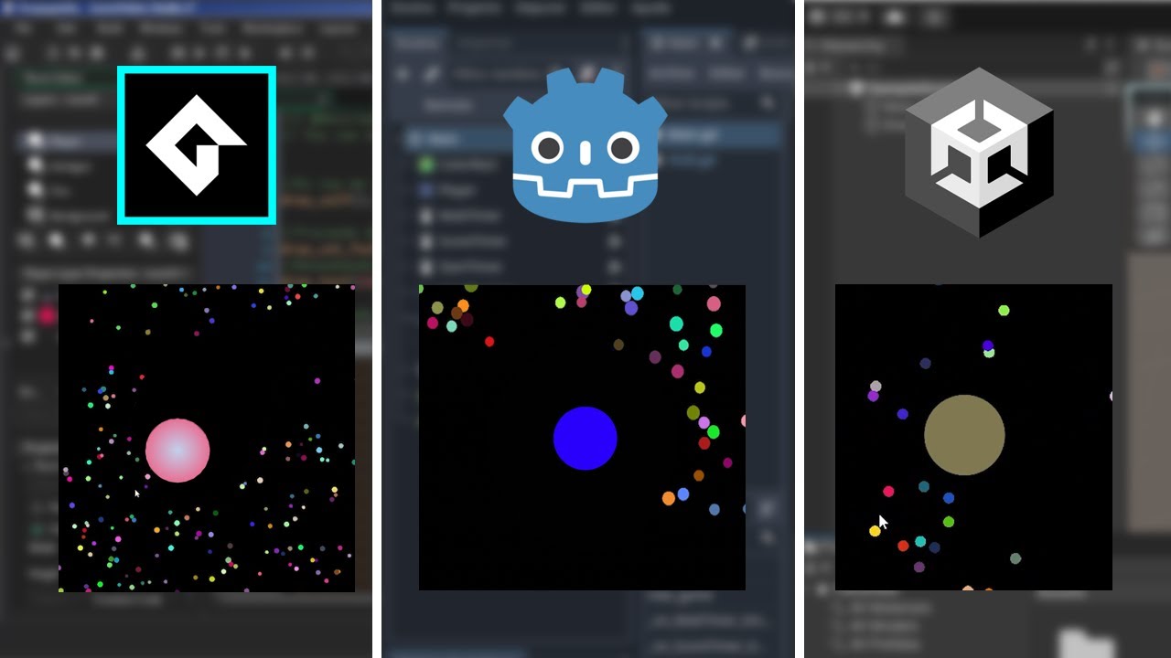 با سه تا موتور بازی سازی یه بازی ساختم (یونیتی ، گیم میکر ، گودات) (Unity , Game Maker , Godot)