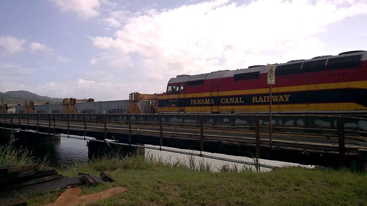 Gamboa Bridge Panama Canal Railway Freight train Dec.2014 YouTube
