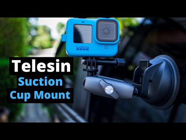 TELESIN Suction Cup Car Mount avec Support de Liban