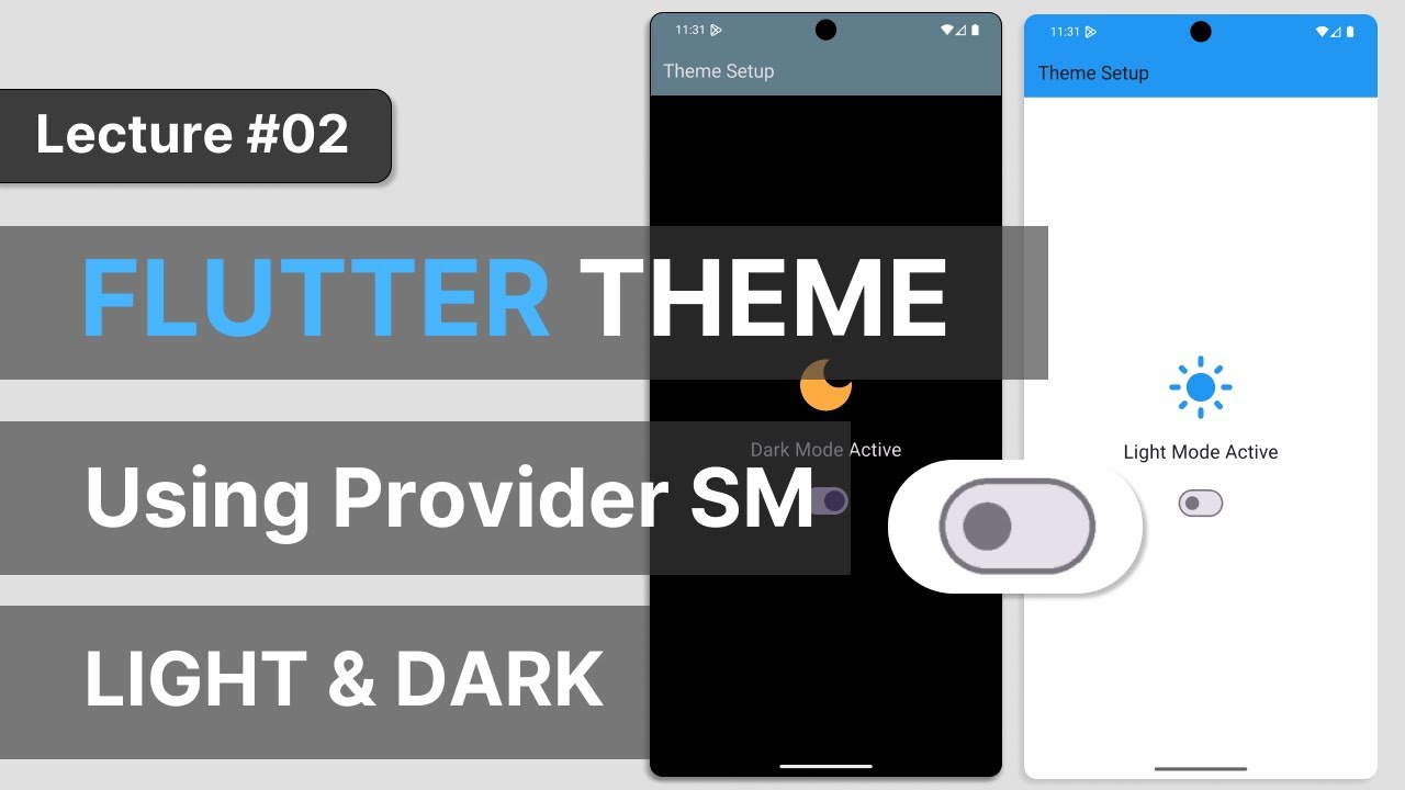 Flutter Dark Mode Using Provider Lecture #02 | Light & Dark Theme State Management