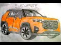 Honda Elevate 2023 Drawing| Honda Car Drawing
