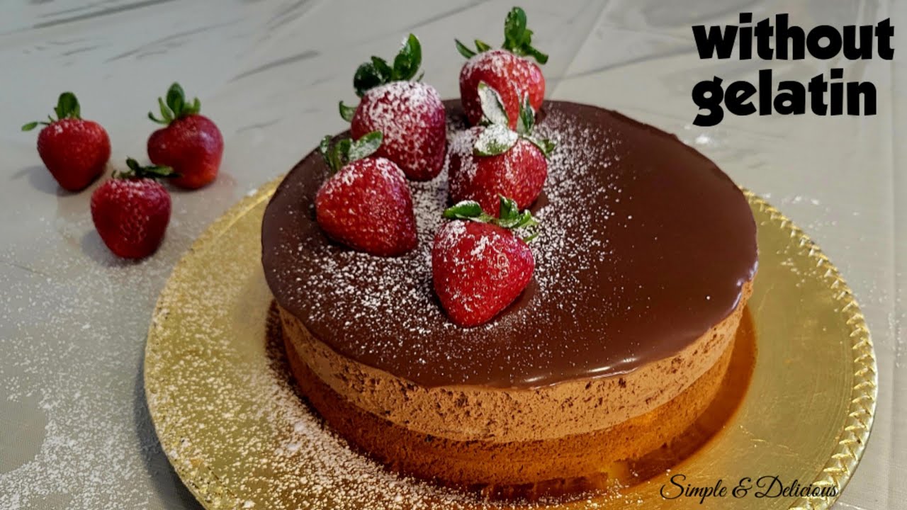 The Famous Chocolate Cake! Halal Mousse Cake Without Gelatin, Without