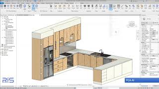 U Shaped Kitchen - RCCS V5 - Revit Cabinet