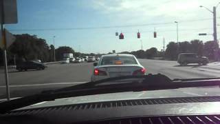 Mindless Lexus driver cannot make the left turn