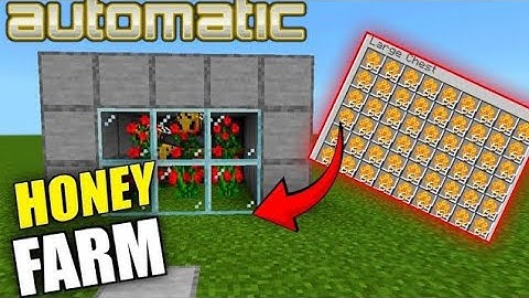 SIMPLE AUTOMATIC HONEY FARM TUTORIAL in Minecraft Bedrock (MCPE/Xbox/PS4/Switch/Windows)