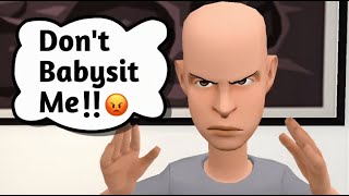 Classic Caillou Misbehave At His Babysitter/Control Him With Plotagon Logic/Do Legal Things/Grounded