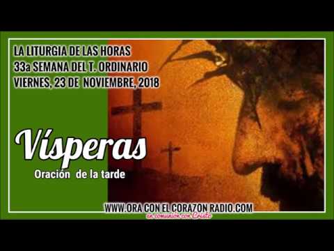VISPERAS- ORACION DE LA TARDE -VIERNES 23 DE NOVIEMBRE, 2018 XXXIIIª SEMANA DEL TIEMPO ORDINARIO agradecimiento frases
