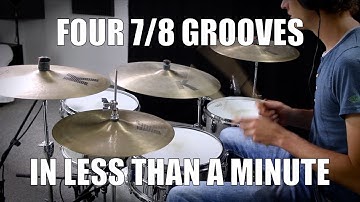 Four 7/8 Grooves in less than a Minute - Daily Drum Lesson