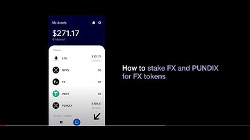 How to stake FX and PUNDIX for FX tokens